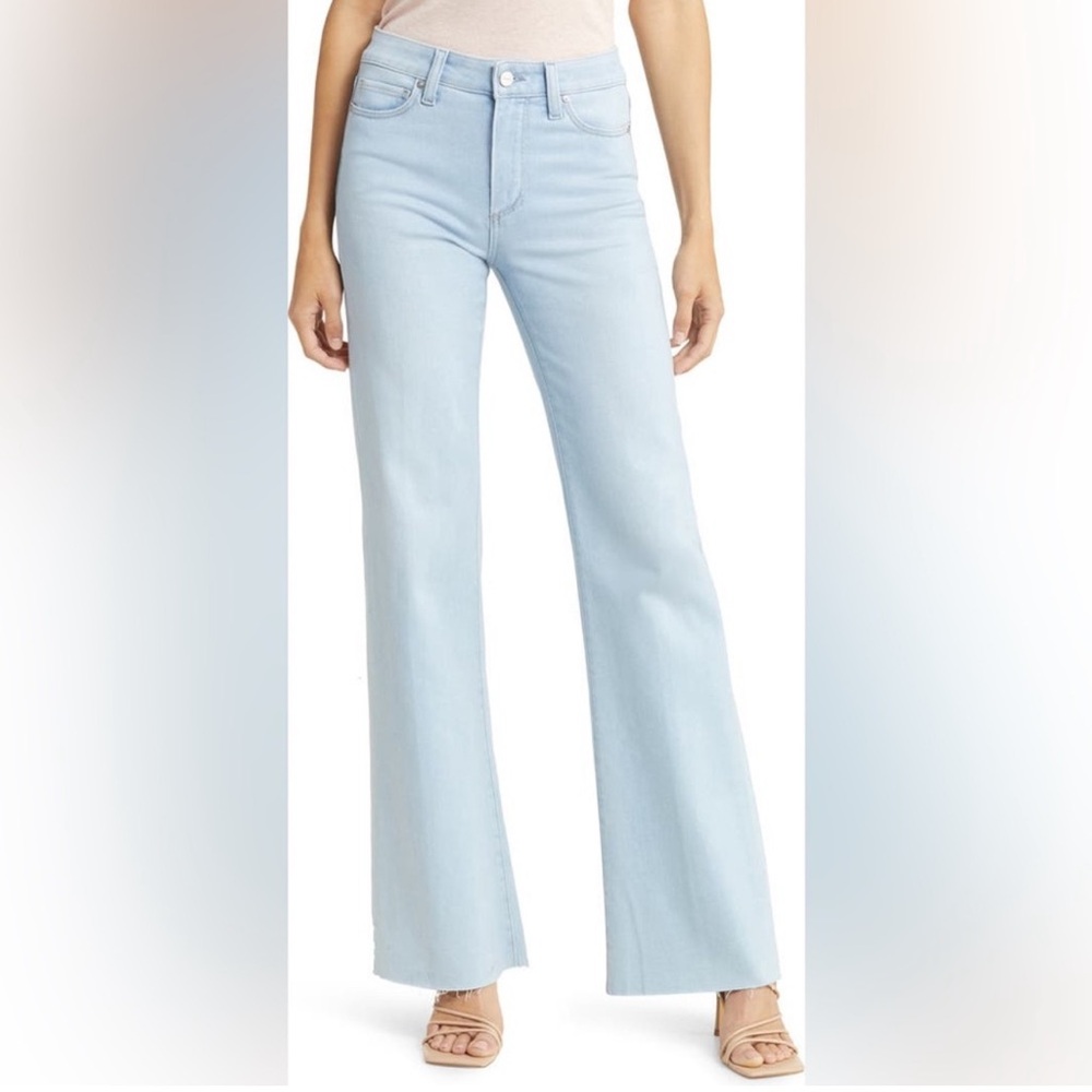 PAIGE Leenah in Light Wash size 28 - PAIGE Light wash wide leg jeans Del Mar - Picture 8 of 13